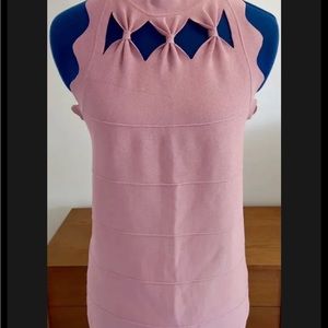 Ted Baker UK 3 US 8 / M Pink Scallop Cutout Top Blouse Tunic